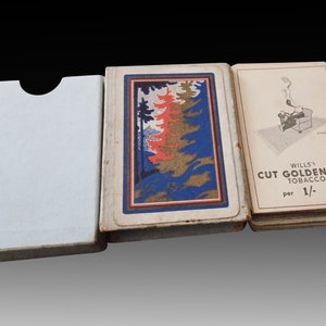 Seltene Werbekarten Wills's Cut Golden Bar Tobacco Spielkarten, Circa. 1930