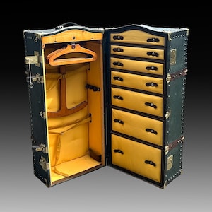 Guiseppe Gazzarini 1920s Wardrobe Steamer Trunk — A Rare Piece of Italian Travel History