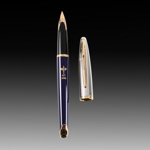Deluxe Waterman Fountain Pen - Carène Deluxe Gold - Rare 2001 Ryder Cup Official Waterman with 18K Gold Nib, Unused in Mint Condition, Paris