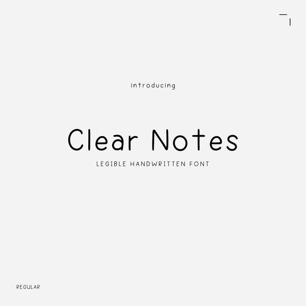 Handwritten Font Clear Notes | Minimalist Neat Font Design | Clear Legible Font | Skinny Font Design for Planning & GoodNotes iPad