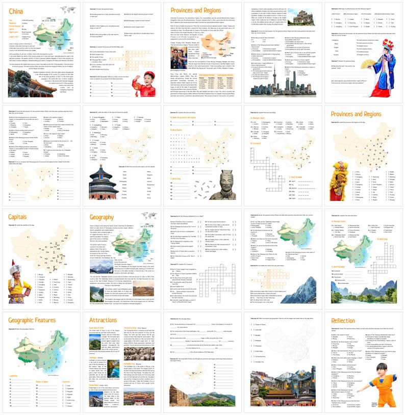 Geography of China Etsy