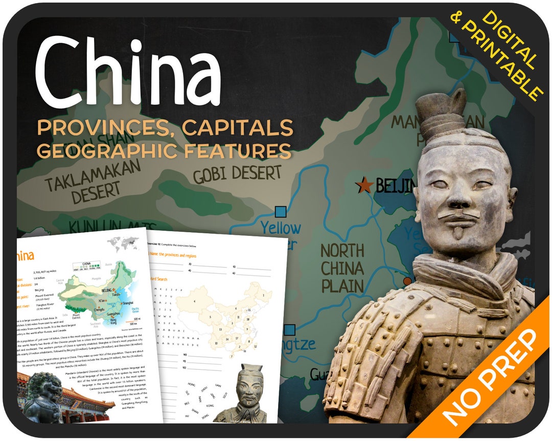Geography of China Etsy
