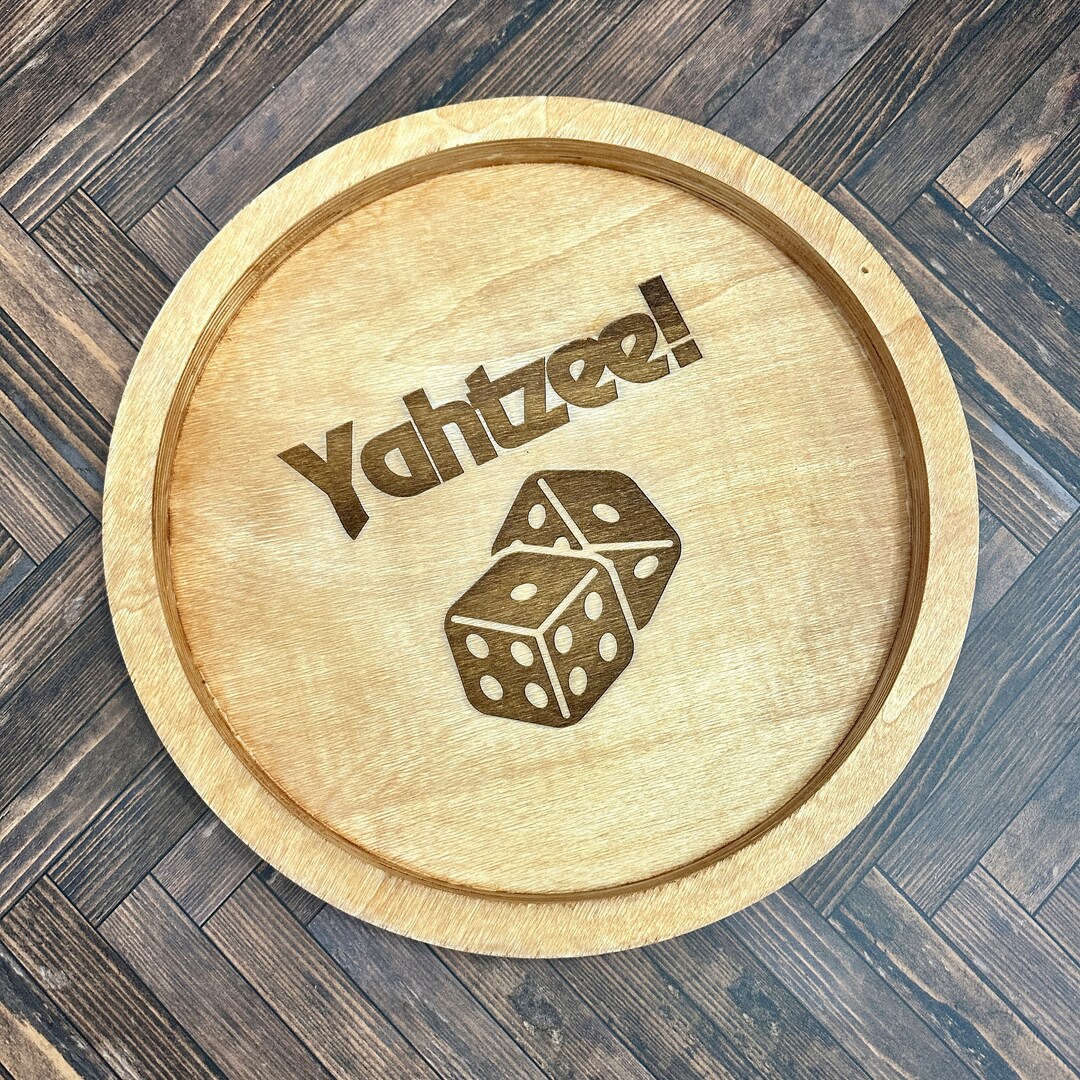 Yahtzee Dice Tray, Family Game Night, Dice Rolling Dish, Party Games, Tabletop Gaming