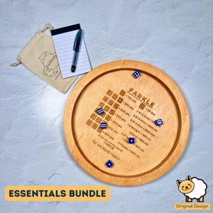 Personalized Farkle Dice Tray – Handcrafted Gift for Game Nights, Family Fun, Dice Enthusiasts, Premium 12” Rolling Tray, Great Gift Idea!