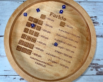 Farkle Dice Tray, Family Game Night, Board Games, Dice Games, Party Games, Dice Cup, Rolling Tray, Dice Box, Dice Dish, 1OOOO, Mother's Day