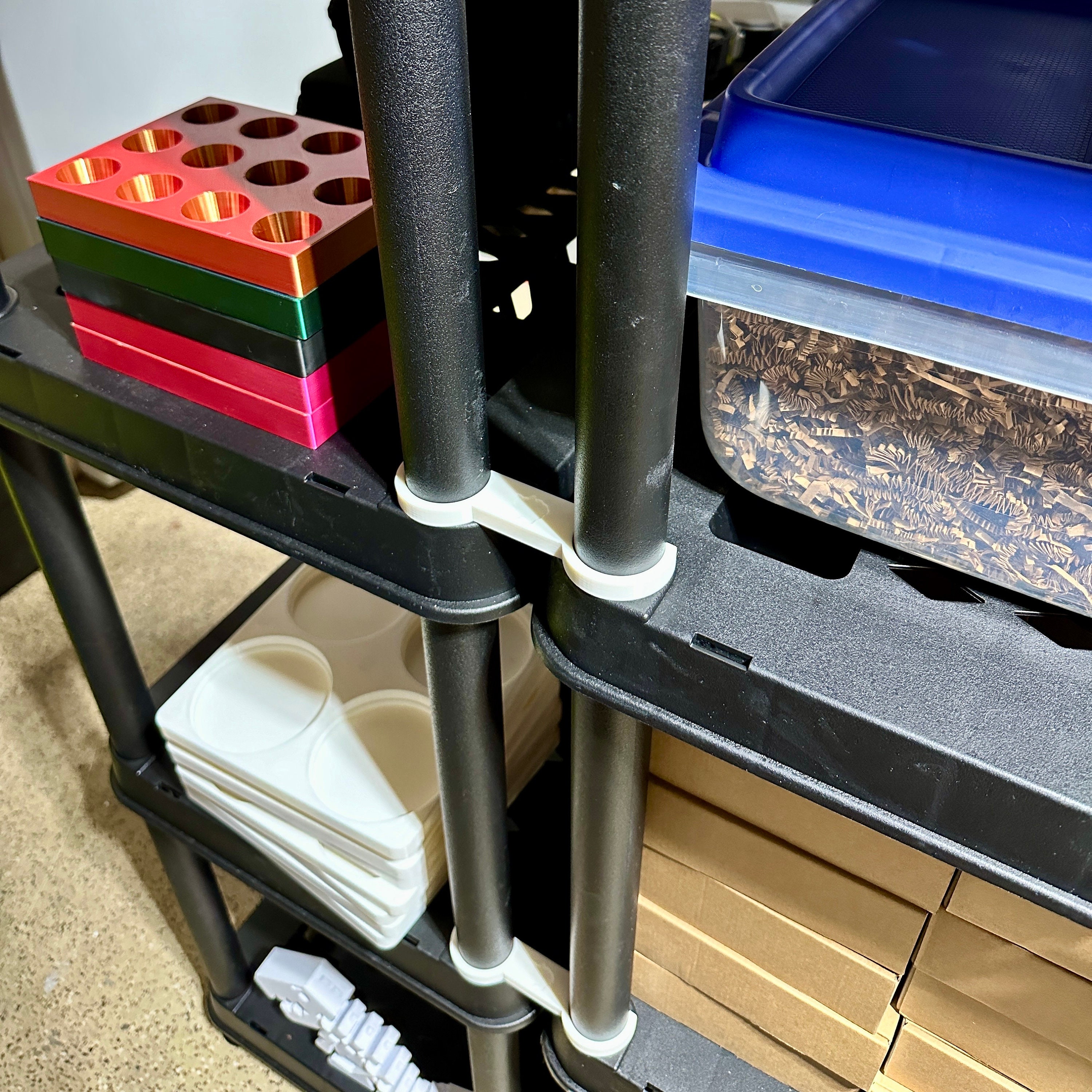 Pvc Stackable Rack Connectors Shelf Connectors for Greenmade 5-tier Utility Rack and Other Plastic ...