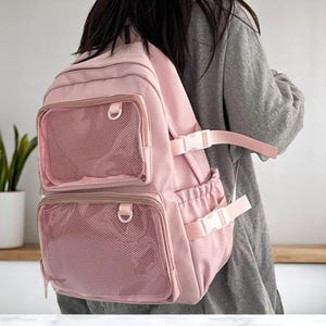Sac à dos Ita, Sac Ita, Présentoir à épingles, Achat d'épingles, Sac à dos à fenêtre, Sacs d'école pour filles, Mode coréenne