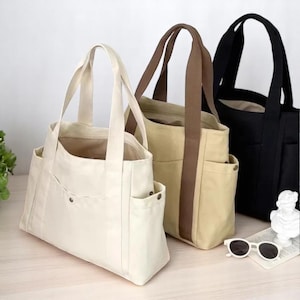 Sacs fourre-tout en toile, sac fourre-tout de travail pour enseignant, cartable, sac pour ordinateur portable en toile, sac à langer en toile