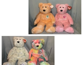 Beanie Buddies- Dearest, Sakura, The Beginning Bear, Birthday Bear