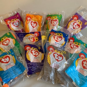 Mcdonalds “Teenie Beanie” Beanie Baby Toys from the 1998 Set