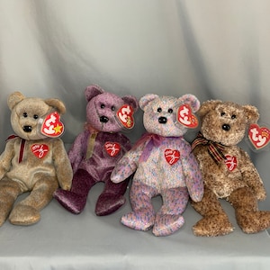 Beanie Baby Bears- 1999, 2000, 2001, 2002 Signature Bears