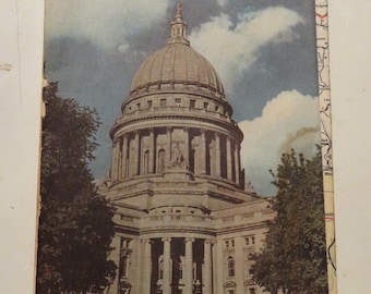 Original 1953 Wisconsin Highway Road Map by State Highway Commission