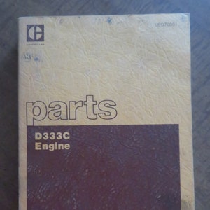 Caterpillar D333C Engine Parts Vintage Manual