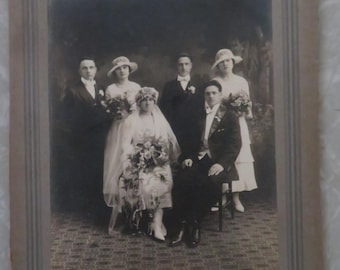 Antique Cabinet Card Wedding Photo Early 1900s Photography Portrait Studio