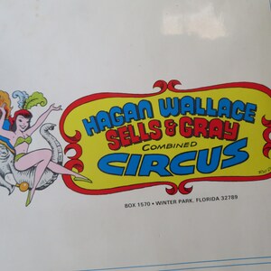 Vintage 1977 Circus Press Kit  Hagan Wallace Sells and Gray Circus Circus Tickets. Contracts, Press Releases, Forms