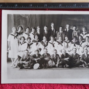 1930s School Photo with Children in Uniforms
