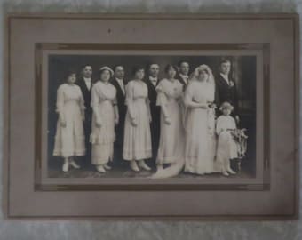 Antique Cabinet Card Wedding Photo Early 1900s Photography Portrait Studio