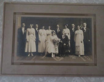 Antique Cabinet Card Wedding Photo Early 1900s Photography Portrait Studio
