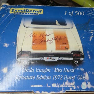 Linda Vaughn Miss Hurst 1972 Hurst Olds Oldsmobile Autographed W/coa 1: ...