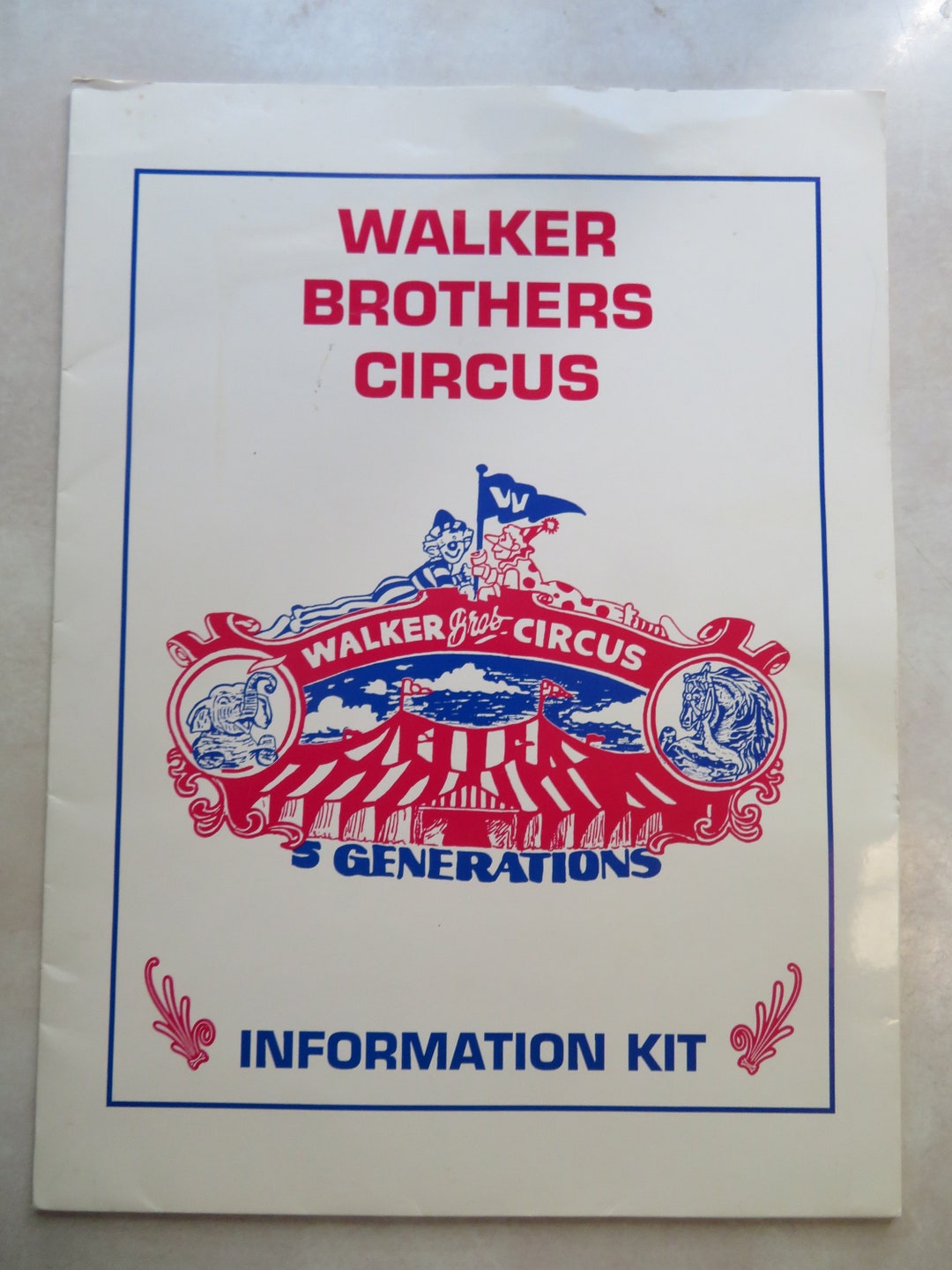Vintage 19931994 Walker Brothers Circus Press Kit Circus Etsy