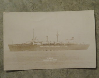 RPPC 1940's WWII US Navy Ship General R.L. Howze Real Photo postcard