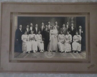 Antique Cabinet Card Wedding Photo Early 1900s Photography Portrait Studio