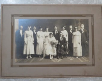 Antique Cabinet Card Wedding Photo Early 1900s Photography Portrait Studio