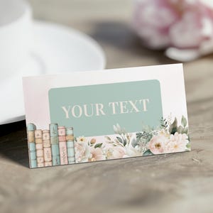 Book Theme Birthday Buffet Card, One for the Books Party Food Tent Card, Editable Printable Buffet Label, First Chapter Party Decor, sb125
