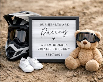 Dirt Bike Pregnancy Announcement, Motocross Baby Reveal Digital, Dirt Bike Baby Announcement Template, Editable Motorcycle Pregnancy Reveal