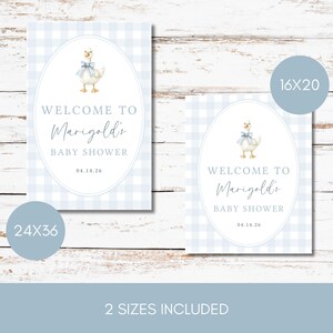 Silly Goose Baby Shower Welcome Sign Boy, A New Silly Goose Is Almost Loose Sign, Goose Baby Shower Decorations Printable Template, sb180 画像 6
