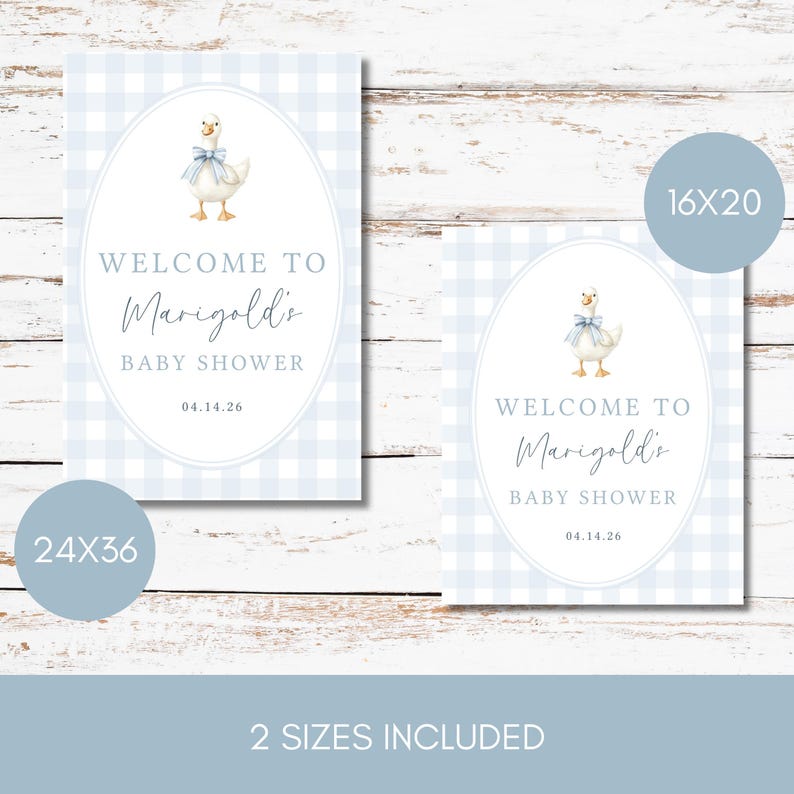 Silly Goose Baby Shower Welcome Sign Boy, A New Silly Goose Is Almost Loose Sign, Goose Baby Shower Decorations Printable Template, sb180 画像 6