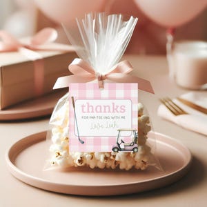 Golf Theme Thank You Gift Tag Girl, Hole In One Golf Party Thank You Gift, Favor Tag For Golf Party, Printable Girl Birthday Loot Bag, sb118