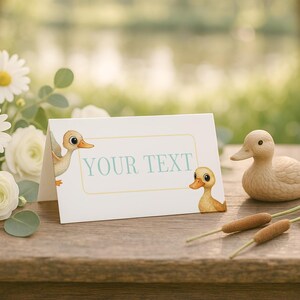Lucky Duck Food Tent Labels, One Lucky Duck Food Card, Ducky Party Decor, Birthday Party Buffet Card, One Lucky Duck Digital Download sb134