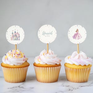 Princess Cupcake Toppers: Royal Birthday Party Decoration (Digital Download), sb017