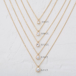 Diamond Solitaire Necklace, Diamond Necklace, Diamond Bezel, Dainty Diamond Necklace,Birthday Gift, Valentines Day Sale