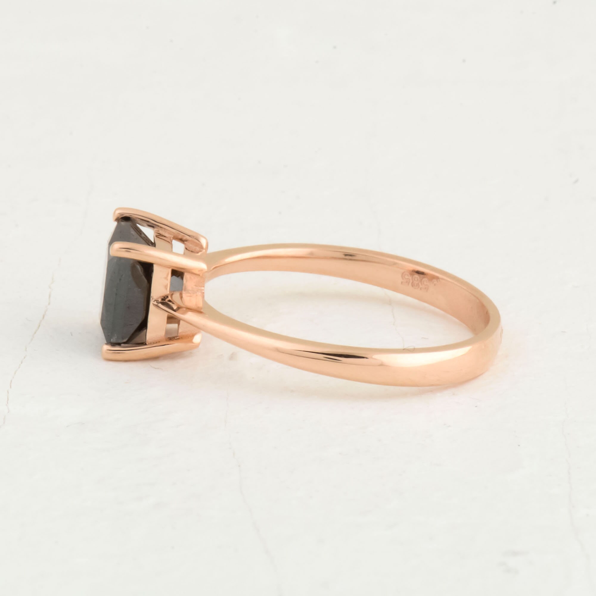 Natural Black Diamond Engagement Ring Salt And Pepper Diamond Promise