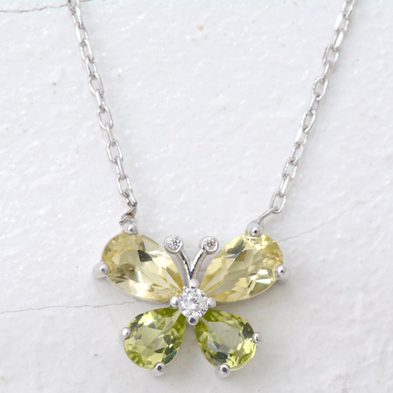 Peridot Butterfly Pendent, 925 Sterling Silver, Handmade Pendant, Natural  Stone, Birthstone for August, Gift for All, 16th Anniversary Stone - Etsy
