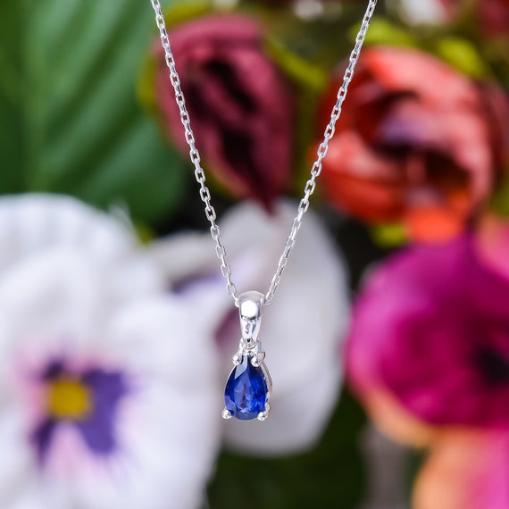 Sapphire necklace etsy new arrivals
