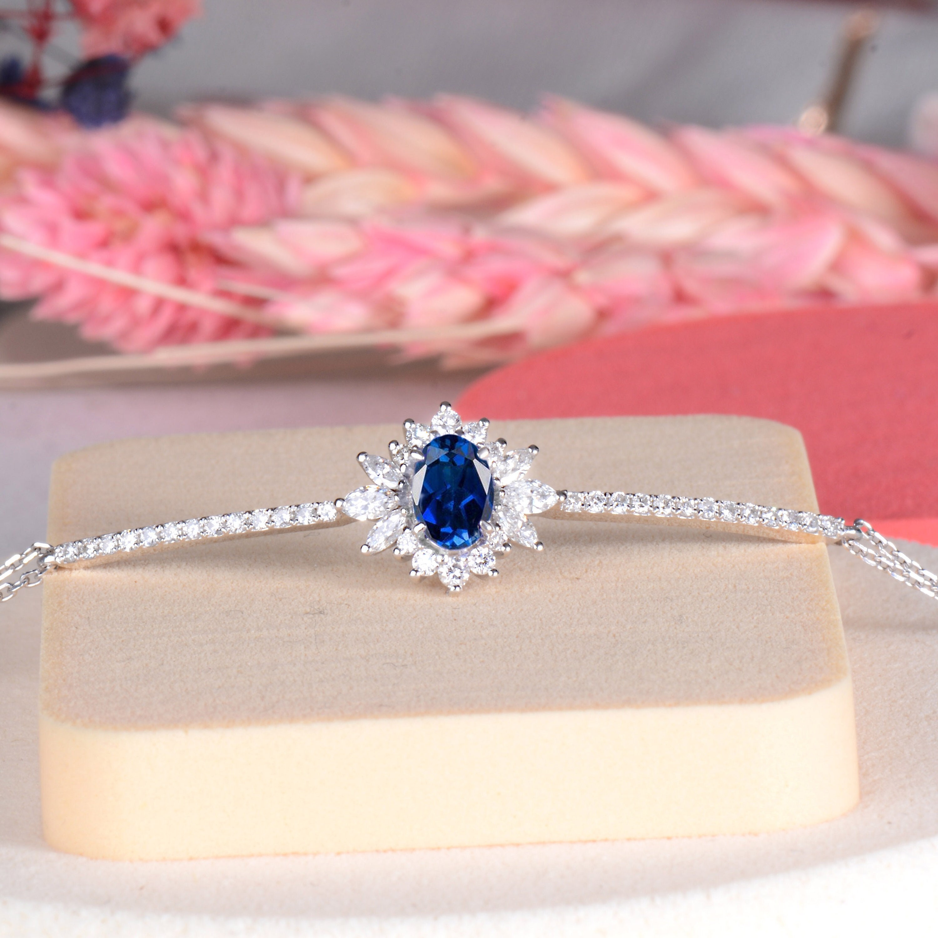 Blue Sapphire Bracelet. Montana Blue Jewelry. Custom Bracelet. Personalized  Jewelry. Handstamp Initial Bracelet.gold Filled Bracelet. - Etsy | Blue sapphire  bracelet, Sapphire bracelet, Custom bracelets