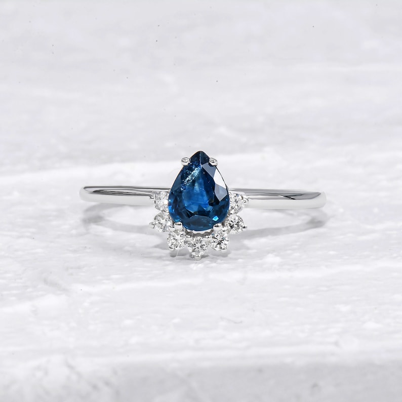 Light Blue Sapphire Engagement Ring Sapphire Engagement Ring Etsy