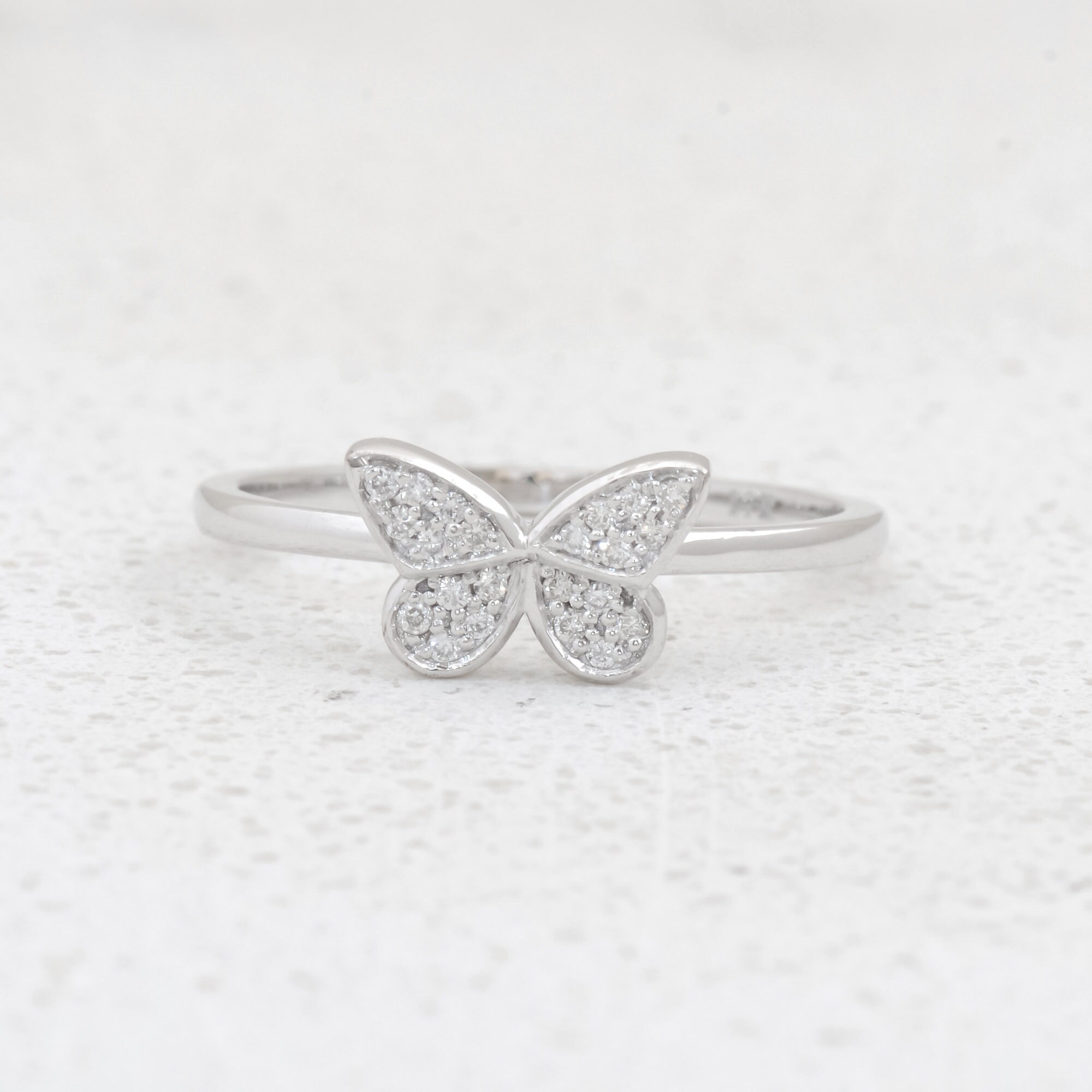 Butterfly wedding sale ring set
