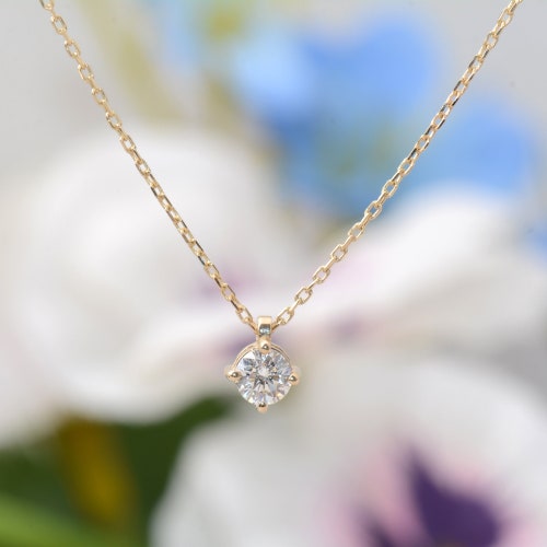 Diamond Solitaire Necklace, Diamond Necklace, Diamond Bezel, shops Dainty Diamond Necklace,Birthday Gift, Valentines Day Sale