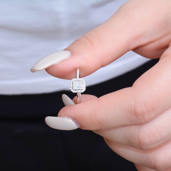 Square diamond hotsell promise rings