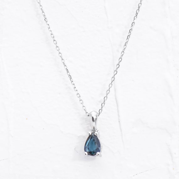 Sapphire Necklaces for Women Gift for Women Dainty Initial 