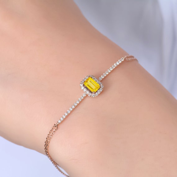 Yellow sapphire bracelet sale