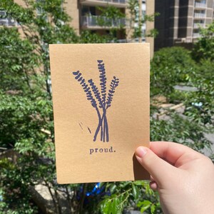Proud Lavender Linocut Print