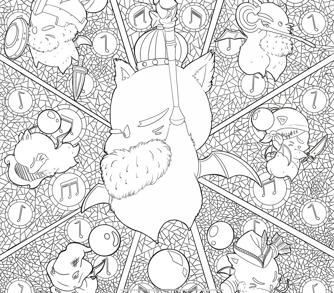 Vol 1: Final Fantasy XIV Colouring Sheets - Etsy