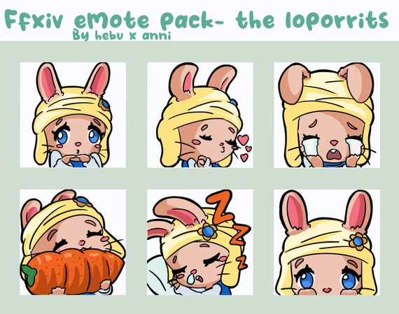 Ffxiv Emotes the Loporrits - Etsy