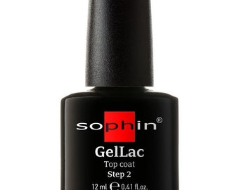 Capa superior Sophin GelLac paso 2. Capa superior de esmalte de uñas sin uso de lámpara uv-led. Manicura de una semana de duración.