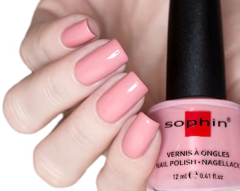 Esmalte de uñas rosa polvoriento brillante, Sophin 0382 CARO ROSA